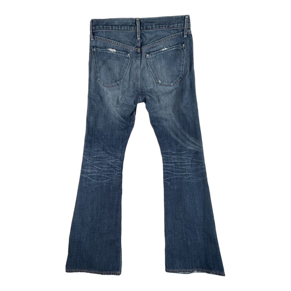 Earnest Sewn Hutch Bootcut Mens Jeans Mid Wash Distressed Blue 29x32 - Picture 4 of 5
